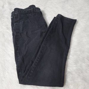 H&M Skinny Regular Waist Ankle Jeans, Faded Black, 32w